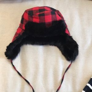 J. Crew - Buffalo Check Trapper Hat with Faux Fur